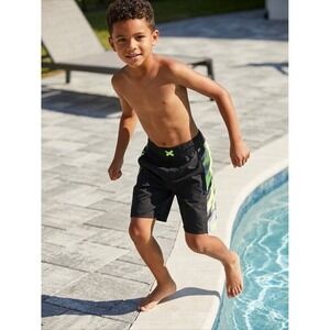 Xersion Swimsuit Trunks Msrp$32 Black And Yellow Adjustable Waist Nwt Boys S 8yr